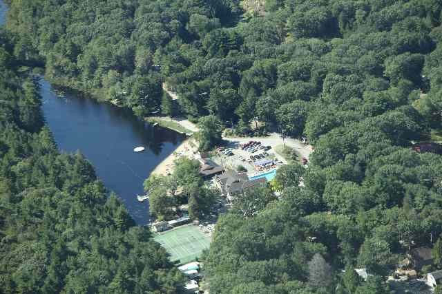 View of community center,beach and pond at Solair