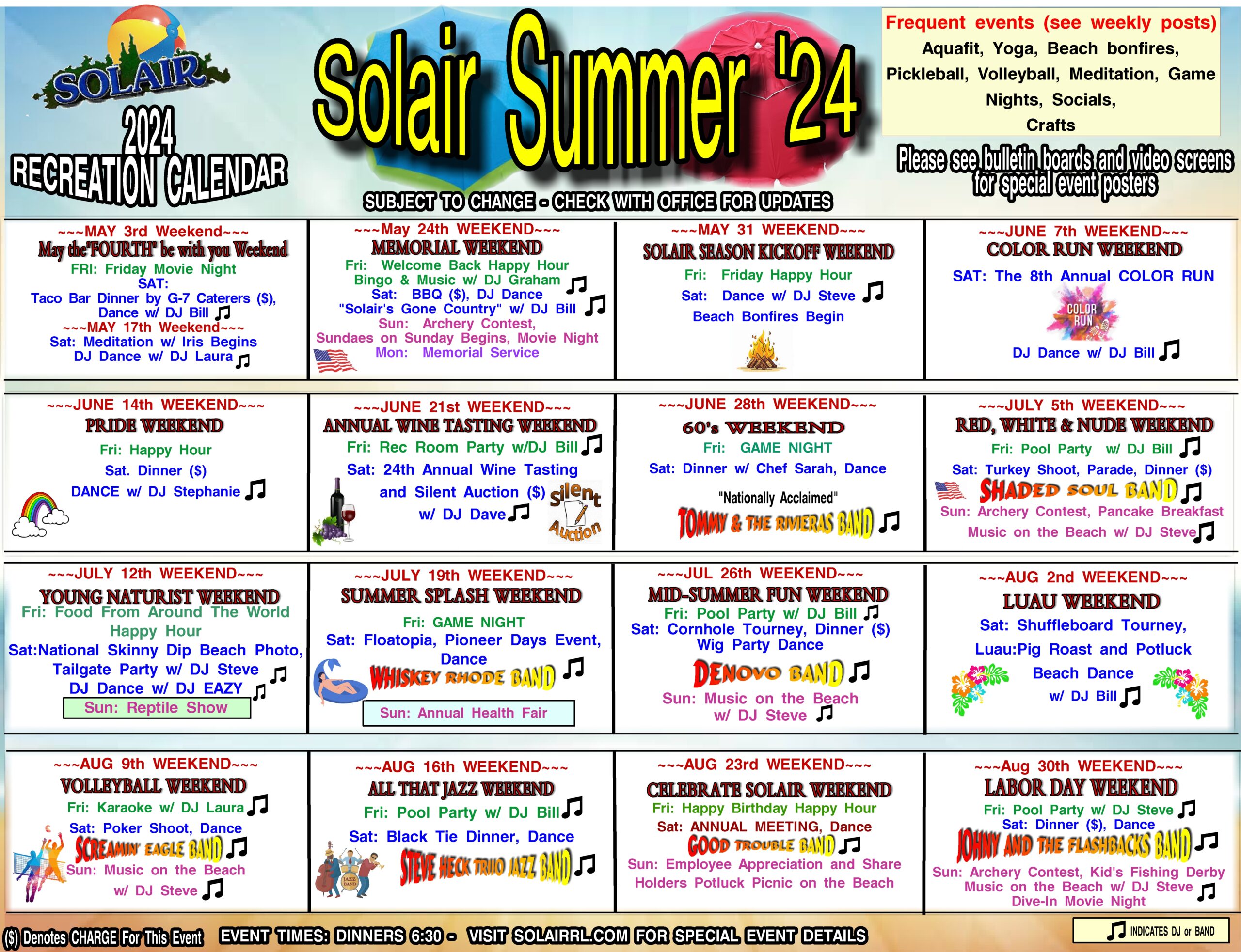 Solair Releases 2024 Summer Schedule