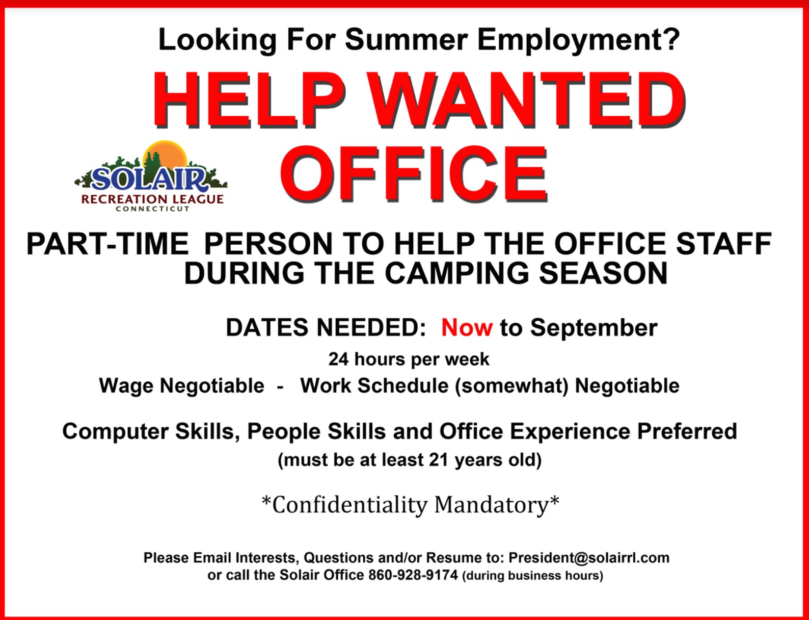 Office Help Wanted Poster